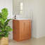 Meuble-lavabo l 25 po x P 22 po x H 35 po Shaker en aulne moyen avec comptoir en céramique blanc-1706480413