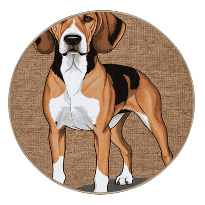 Washable Plott Hound Dogs Area Rug