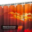 Magnifique rideau de douche orange avec 12 crochets Red Sky-93808949