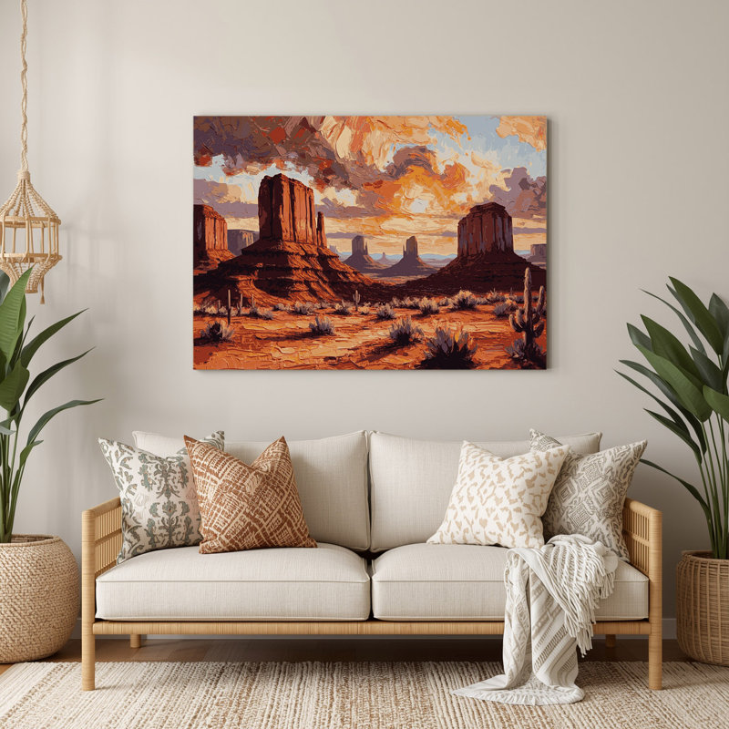 Art mural en métal rose du sud-ouest, horizon du désert 212, 132" H x 168" W x 0.05" D