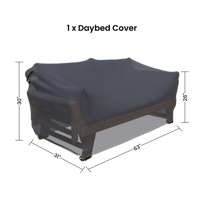 Terri 78'' Wide Acacia Patio Daybed Cover
