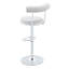Tabouret de bar moderne pivotant rembourré en velours avec base piédestal en chrome argenté Modern-1736861037