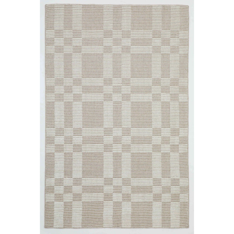 Chelchowska Hand Loomed Wool Indoor Rug, Rectangle 5' x 8'