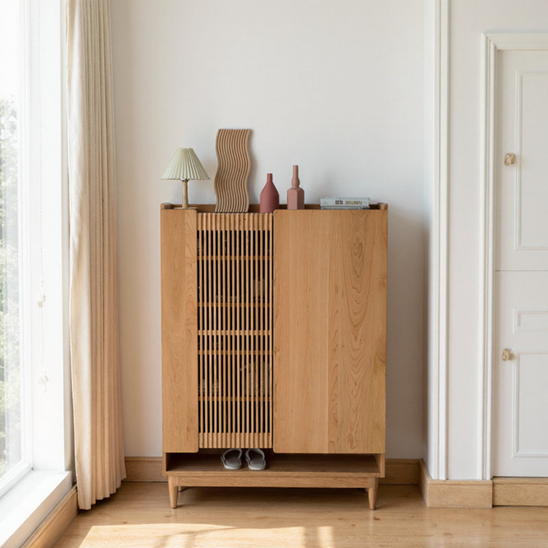 Simple Fence Door Shoe Storage Cabinet, 47.24" H x 31.5" W x 14.17" D