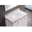 Plateau de meuble-lavabo en porcelaine 37 po avec lavabo simple et 3 trous, sans robinet-115327958