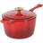 Martha Stewart Everyday Rexford 2.6 Quart Ceramic Nonstick Aluminum Saucepan with Lid in Linen-94522506