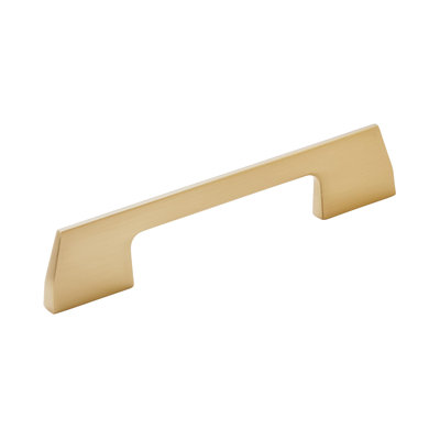 Angle 3-3/4 inch (96mm) Center-to-Center Champagne Bronze Cabinet Pull - 10 Pack