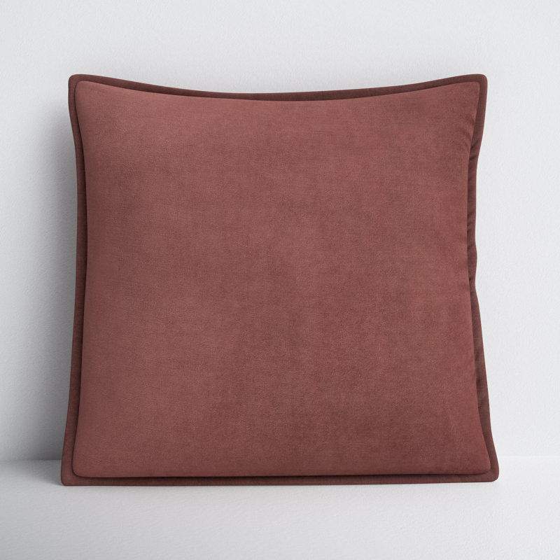 Norwin Cotton Reversible Pillow Cover, 18" x 18", Rust