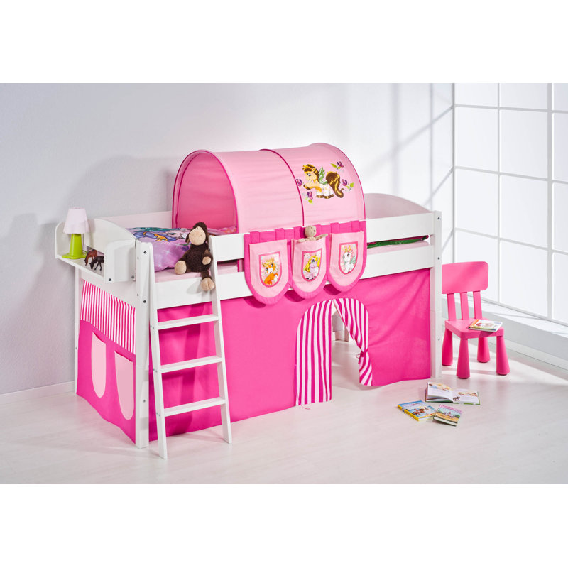 Filly European Single Mid Sleeper Bed with Curtain