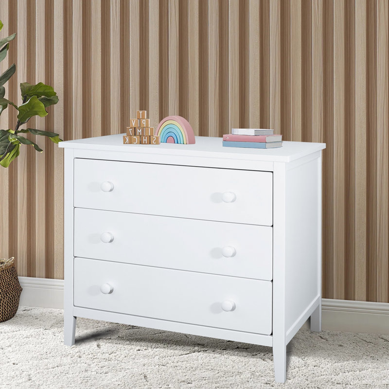 Commode 3 tiroirs, Blanc