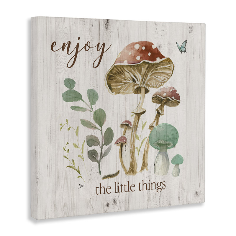 «Enjoy Little Things», art mural sur toile par Nan, H 17 po x l 17 po