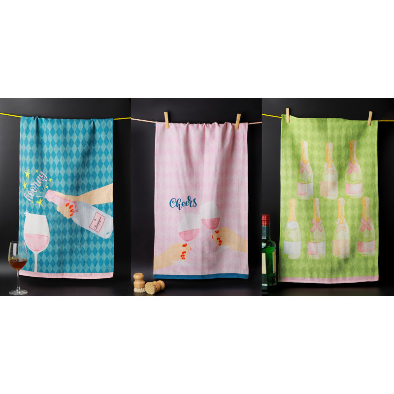 Cheers & Champagne Kitchen Towel Set