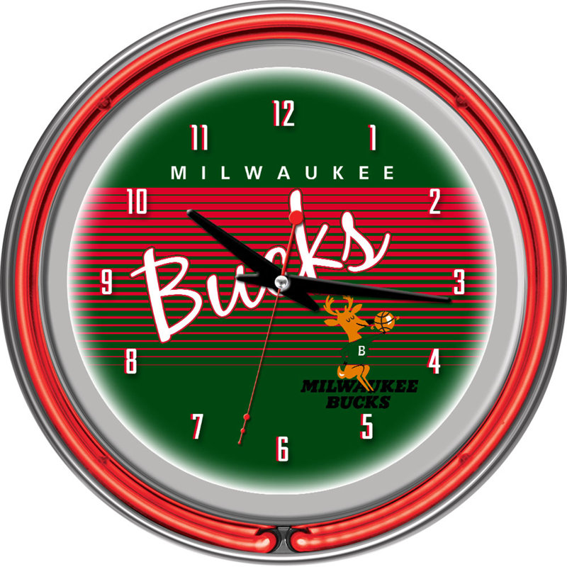 Horloge murale 13 po NBA, Bucks de Milwaukee