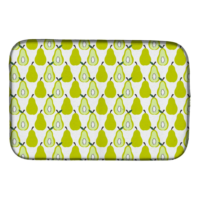 Tapis de séchage des poires, Vert / blanc