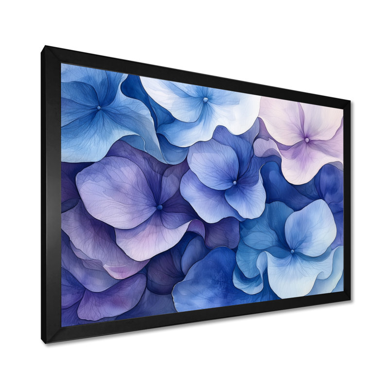 Jacelyn - Floral Wall Art, Single Picture Framed Print, 30" H x 40" W, Black