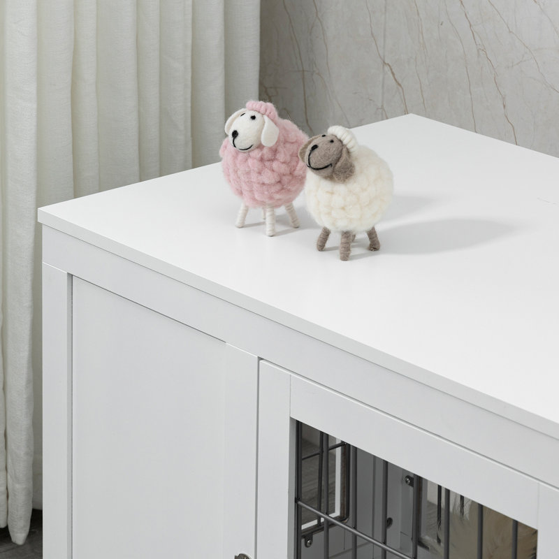 Cage pour chien Pawhut, Blanc