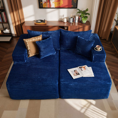 Canapé modulaire surdimensionné double 74,8 po Vivelle Boneless
