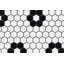 MOSAIQUE FLEUR BLANC ET PORCELAINE NOIR-130474712