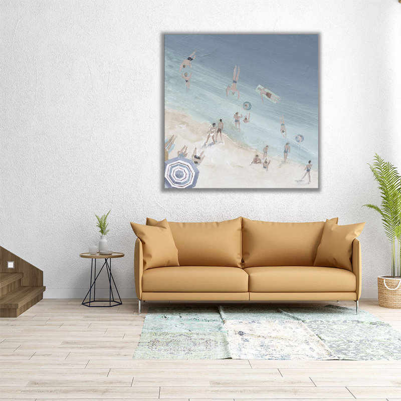 «Cool Blue Beach», reproduction d'art sur toile, H 12 po x l 12 po