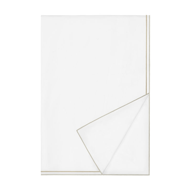 Hugo Duvet Cover, California King Duvet Cover, White/Cappuccino/Sterling