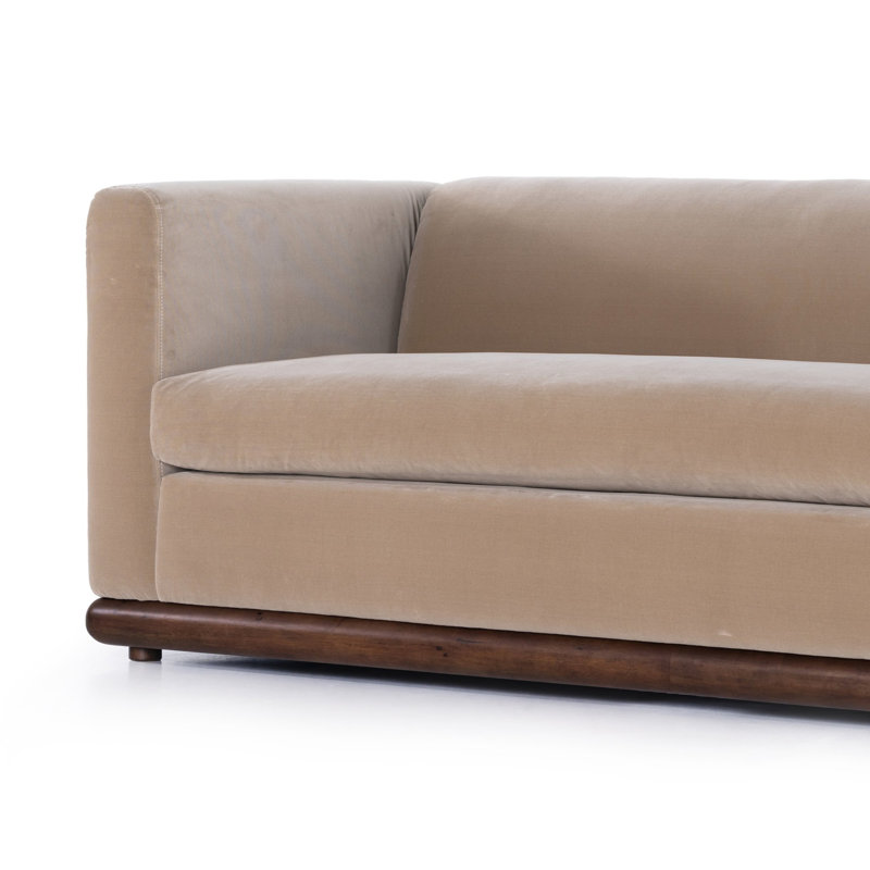Jianna 83" Upholstered Sofa, Surrey Taupe Velvet