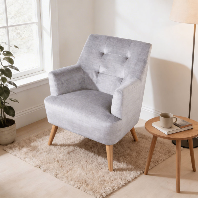 Arta Upholstered Armchair, Silver