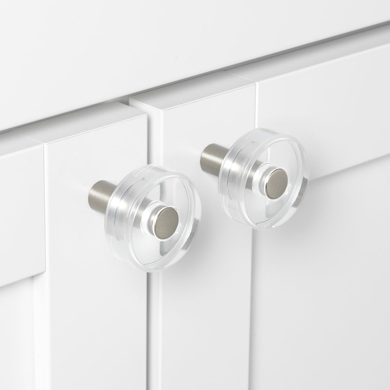 1 1/2" Diameter Cylindrical Knob Multipack, Satin Nickel