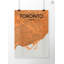 « toronto city map », impression sur affiche, reproduction d’art orange-22634126