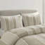 Édredon 3 pièces très grand / très grand taupe - Rembourrage alternatif 100% coton, garniture lavable au look moderne attrayant