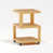 Plateau en bois naturel / base jaune