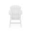 Chaise blanche Adirondack - Bois en polyéthylène haute densité robuste pour la piscine-1774800583