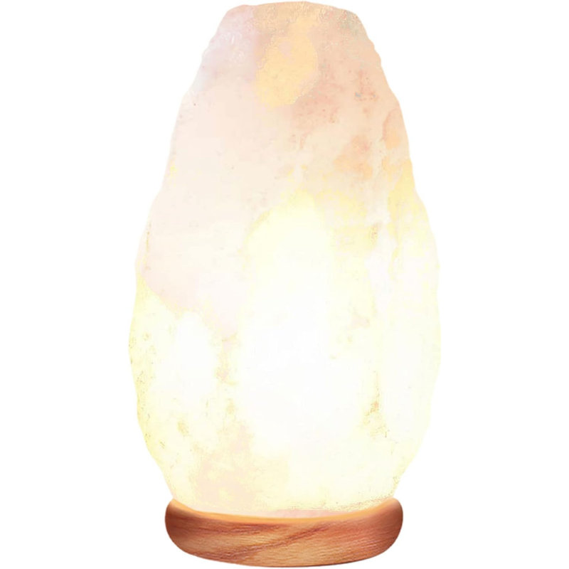 Bartley HG White Salt Crystal Lamp with Neem Wooden Base 5-7 lbs.