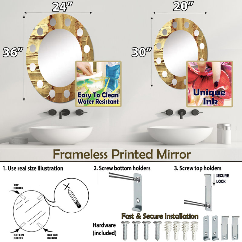 Miroir Zionnah, 30 po x 20 po