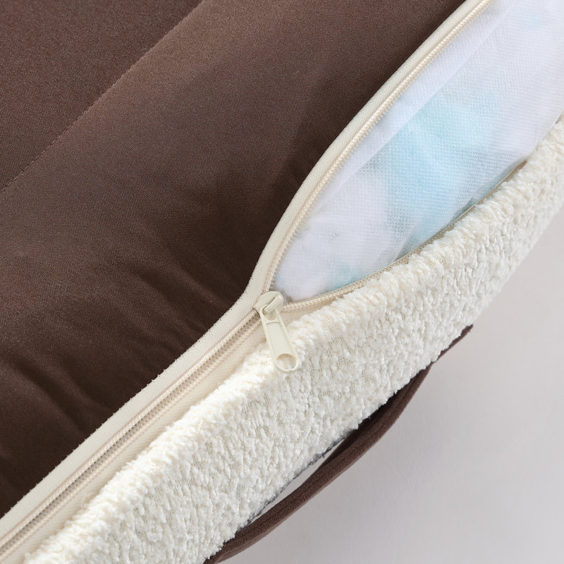 Lit en mousse à mémoire de forme pour animaux Arlee Home & Pet, Crème, crème, H 5 po x l 26 po x P 22 po