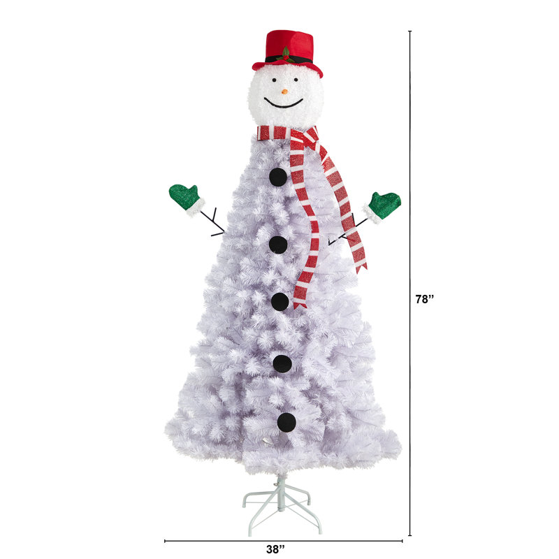 Arbre de Noël pin blanc et cachemire, 6.5'