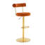 Tabourets de bar rotatifs réglables en velours moderne avec base en chrome doré-1916924165