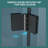 34"W X 72"H Fold Shower Door With Tempered Glass, Matte Black - Bi Design, 1/4 Inch Thick Clear Water Screen , High Grade Stainless Steel Components, Reversible Installation, 180 Overlapping Rotate