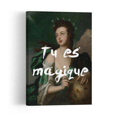 Femme Céleste Magique Classique Élégante Éthérée Portrait Paysage Impression d'Art Murale