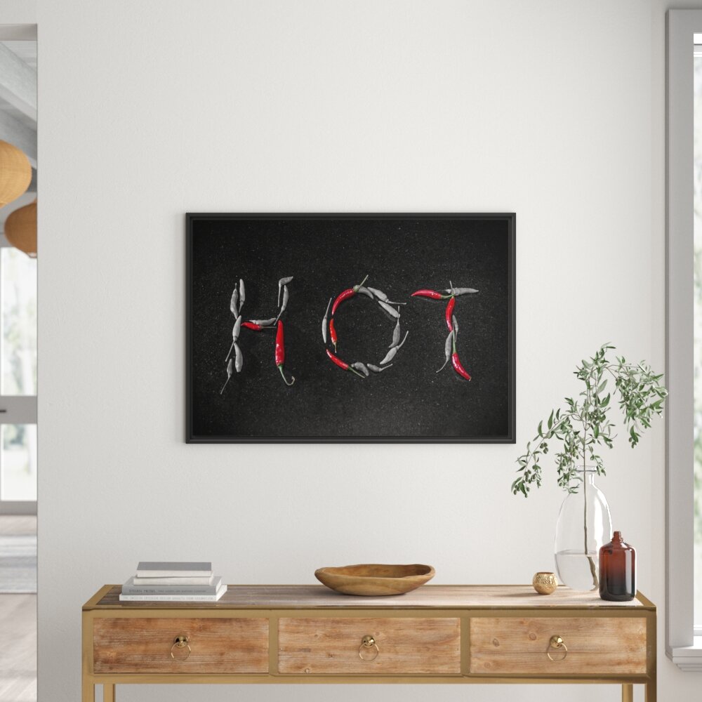 Gerahmtes Wandbild Rote scharfe Chilishoten hot