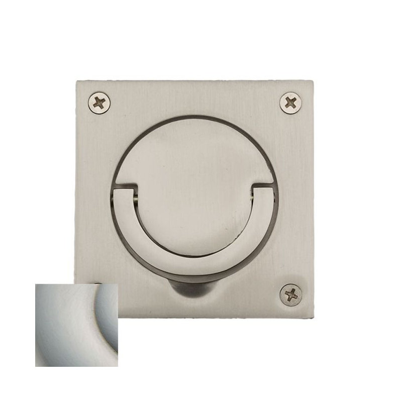 Spindle Solid Ring Pull Plate, 8.3" H x 5.4" W x 5.2" D, Lifetime Satin Nickel