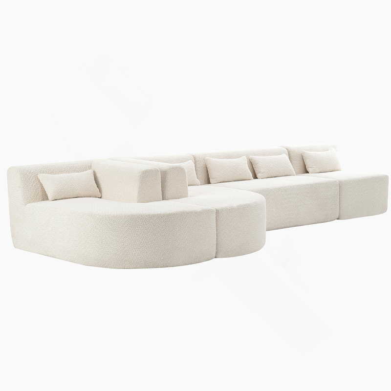 Canapé en polyester confortable pour une vie relaxante et élégante, Beige