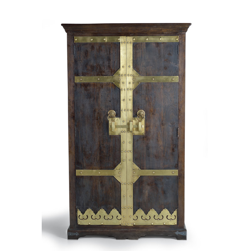Teasley 2 Door Solid Wood Wardrobe