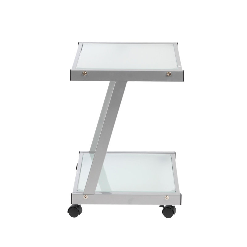 Chariot-bar Glenmore, Argent, Verre givré