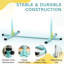 HOMCOM Gymnastics Bar 92-150 cm Height Adjustable for Kids Light Blue