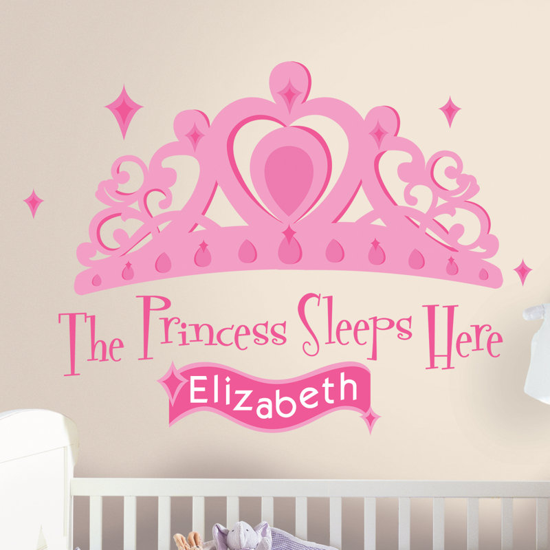 Décalcomanie murale 131 pièces princesss de lit ici géante