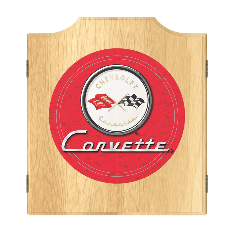 Armoire de jeu de fléchettes rouge corvette