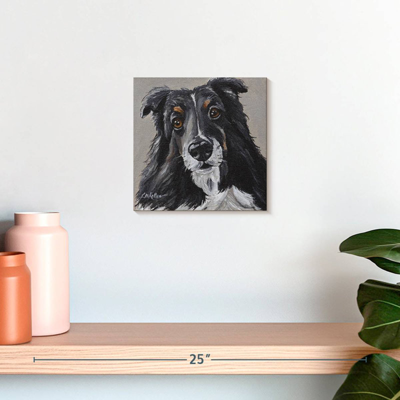 Sheltie On Gray, 10" H x 10" W