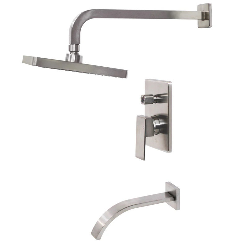 1 Handle Bathroom Tub Only Faucet with Diverter, Brushed Nickel