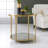 Sculpture Glass Top End Table-46573993