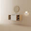 Meuble-lavabo de 48 po avec portes à fermeture douce, lavabo en céramique et deux petites tablettes de rangement, CVC07448WHLTK
